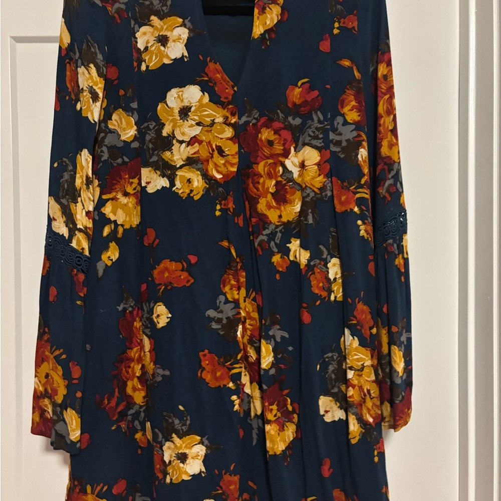 Blu Pepper Navy Floral Dress
